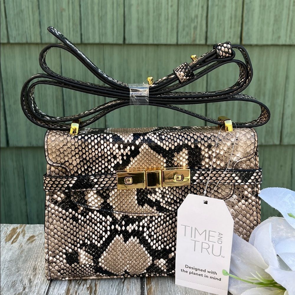 Women's Faux Snakeskin Rosa Crossbody Bag Purse